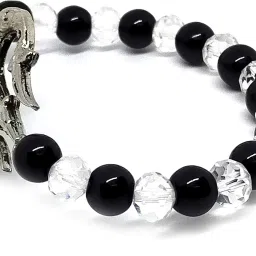 astroghar Lord Mahakaal Shiv ji Trishul Damroo Lucky Charm stretch bracelet For Men And Women image 2