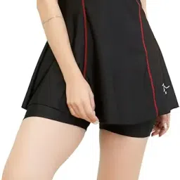 zium 4-Way Lycra one Piece Women Swimsuit: A-line with Attached Cycling Shorts & Padded with Lining image 2