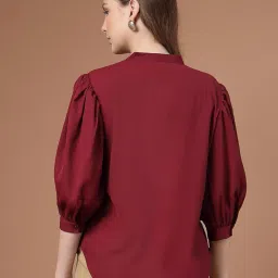 style quotient Women Solid PolyMoss Regular Formal Shirt image 4