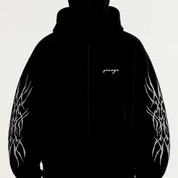 BE SAVAGE Ninja Balaclava Zipper Hoodie Zipper Jacket for men Winterwear Jackets for Men image 2