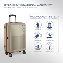 safari Astra Neo 8 Wheels 76cm Large size Check-in Trolley Bag, Hard Case Polycarbonate, 360 Degree Wheeling Luggage for Men & Women, Travel Bag, Suitcase for Travel, Trolley Bag for Travel, Champagne image 5