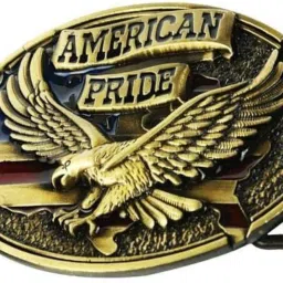 bnf 2xAntique Engraved Golden Eage American Pride Belt Buckle West Cowboy Buckle image 1