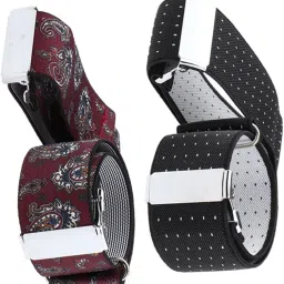 trendynest 2 Pairs Anti-Slip Elastic Shirt Sleeve Holders Polka Dot Armbands Garters | Mens Accessories | Key Chains Rings & Cases image 2