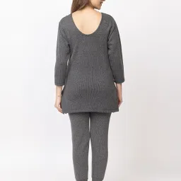 redfort Winter Wear Inner Wear Nightwear Soft & Warm Cotton Blend Round Neck Sleeveless Solid Women's Thermal Set (W THML FS 3x1 3/4) image 1