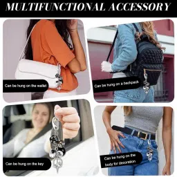 sannidhi Bag Charm 8 Ball Dice Keychain Cute Bag Purse Handbag Accessories Aesthetic Key Chain for Women Men image 3