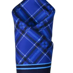 cazzano Pocket Square Blue Colour Striped Men for Suaitable for Suit & Blazer image 2