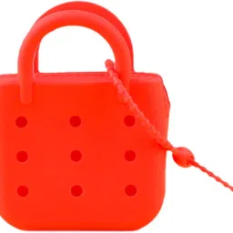 bnf 5xBeach Tote Bag with Holes Zipper Silicone DIY Wallet Summer Leisure Hole Bag Red|Clothing, Shoes & Accessories | Womens Handbags & Bags image 5