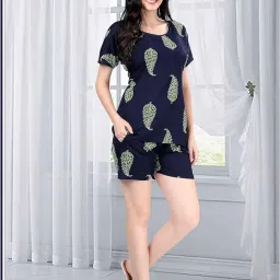 ribnee Trendy Women’s Shorts Night Suit Set – Soft, Lightweight, Cotton Sleepwear & Comfortable Loungewear image 2