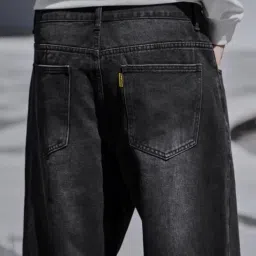 jaar fashion Men’s Baggy Fit Jeans – Loose Fit High-Rise Denim – Comfortable Casual Wear Jeans for Men – Trendy Street Style Denim Pants image 3