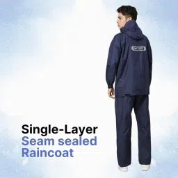 citizen Explorer Raincoat for Men with Waterproof Pant, Adjustable Inbuilt Hood & Carry Bag | Poly Rubberized PVC Coated Fabric | Durable & Lightweight Rainsuit image 1