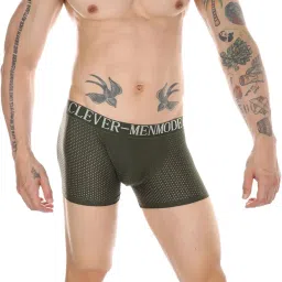 fensir Men's Long Mesh Shorts Padded Sponge Flat Hip Support Breathable Innerwear image 1