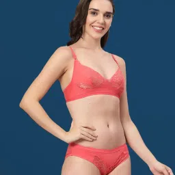 adornstar Bra Panty Set Sexy Lingerie Set for Women Pack of 3 Baby Pink image 3