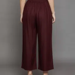 mirhanika Super Soft Viscose Rayon Flared Palazzo Pants for Women Stylish Wide Leg Straight Relaxed Fit Casual Ethnic Office Wear image 1