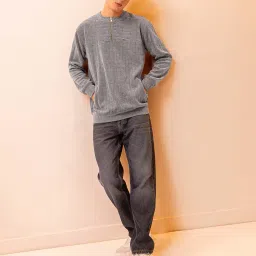 beyoung Structured Sweatshirt for Mens image 4