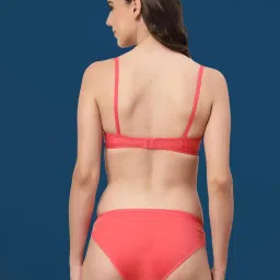 adornstar Bra Panty Set Sexy Lingerie Set for Women Pack of 3 Baby Pink image 5