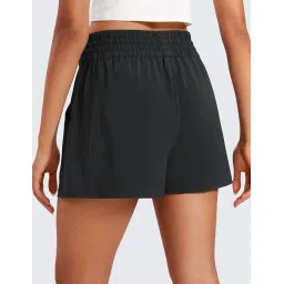crz yoga Womens Shorts Casual High Waisted Linerless Lounge Athletic Golf Shorts with Pockets Weightless image 1