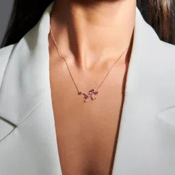 inaree Cosmic Constellation Zodiac 18" Necklace in 925 Sterling Silver with Red Garnet January Birthstone - 12 Signs Available in Yellow Gold Vermeil, Rose Gold Vermeil, and Sterling Silver Finishes image 1