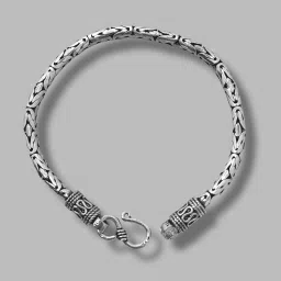 rudracraft 925 silver jewelry RUDRACRAFT 925 Silver Bracelet – Antique Chain Bracelet for Men | Premium Sterling Silver Jewelry | Stylish Gift for Him (BGOX04) image 3