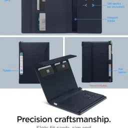 tobo Passport Card Holder Passport Wallet Travel Documents Organizer Protector Passport Holder Travel Accessories with SIM Card Pin Included (Blue) TD-1528CC image 1