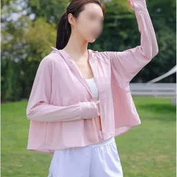 munaafi SPF 50+ Long Sleeve UV Sun Protection Clothing Jacket Hiking Sun Shirt Zip Up Hoodie with Pockets For Summer image 1
