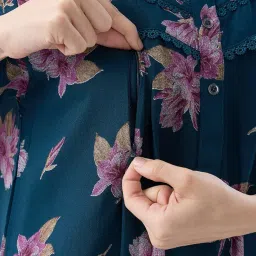 av2 Women Printed Maternity Feeding Nighty -7284 image 2