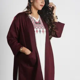letsdressup Longline Shrug for Women | XS to 8XL | Plus Size Woolen Shrug image 1