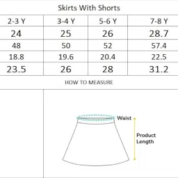 CHARM N CHERISH Cotton Skorts for Girls Pack of 1 | Age 2-12 Years | Inner Shorts Attached image 1