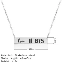 jewelgenics Horizontal BTS Designer Delicate Pandant for Women & Girls 1(Pcs) image 3