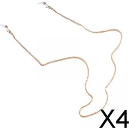 bnf 4xChic Reading Glasses Chain Hanging Rope Retainer for Women Alloy Cord String Gold|Clothing Shoes & Accessories | Other Clothing Shoes & Accessories image 1