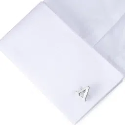 honey bear Initial Alphabet Letter Cufflinks Mens Gift with Box Silver image 3