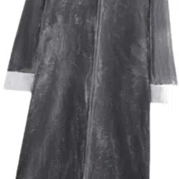 zoomella Wearable Blanket Sweatshirt Long Zipper Front Nightgown Thick Onesie Pajamas Men Light Grey White XL image 1