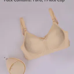 fabme Mastectomy Cancer Pocket Bra with One Micro Fiber Filled Adjustable Pad | Cotton Bra image 4