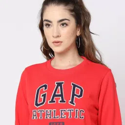 GAP Women’s Regular Fit Solid Full Sleeves Round Neck Sweatshirt image 5