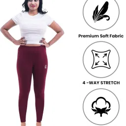 bigtees.in Bigtees Women's Premium Ankle Length Leggings for Women | Soft & Stretchable | Ideal for Casual & Office Wear image 3
