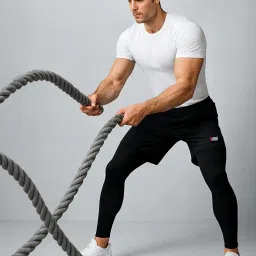 bold fitness Men's Athletic 2 in 1 Active Dual Pants Gym Workout Athletic Shorts with Compression Leggings Sports Running Training Moisture-Wicking Workout Wear image 3