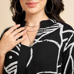 azira Rayon Front Open Longline Printed Shrug for Women and Girl image 5