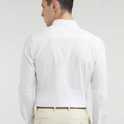 allen solly Men's Cotton Slim Fit Shirt (ALSFACUFD89916_White_38) image 1
