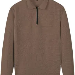 jawdrobe Men’s Waffle-Check Co-Ord Set | Self-Textured Collar Top | Drawstring Jogger Pants | Cotton-Blend Loungewear/Night-Suit | Casual Travel & Streetwear Two-Piece image 5