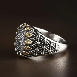 the men thing Royal Series - GOLDEN VORTEX RING - Pure Stainless Steel Men’s Steel-Gold-Plated Ring – Statement Luxury Jewelry (Size : 19-22-24-27) image 5