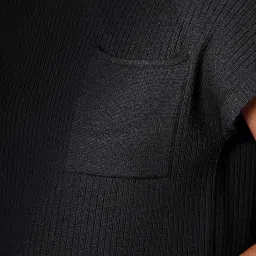 mht by mohit Women’s Cotton Sweater Vest with Batwing Sleeves & Pocket | Half-High Collar Pullover Sweater image 5