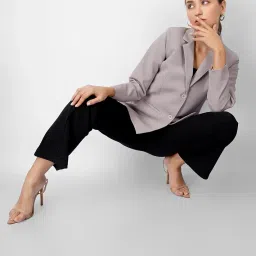 modny Women's Formal Cotton Blazer | Single-Breasted, Button Closure, Long Sleeves Blazer for Girls | Professional Outfit for Office & Meetings image 2