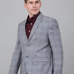 cantabil Checkered Full Sleeves Notch Lapel Formal Blazer for Men | Formal Blazer for Men | Men Blazer for Formal (P_MBZF00165) image 1