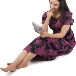 kekabu Women's Ribbon Premium Zipless Maternity & Nursing Dress – Soft, Comfortable, Breastfeeding-Friendly, Stylish Pregnancy Wear image 5