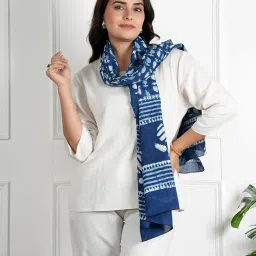 rai sahab Printed Cotton Scarf for Women, Lightweight Soft Scarves Stoles for Summer & Winter(ST-9C) image 2