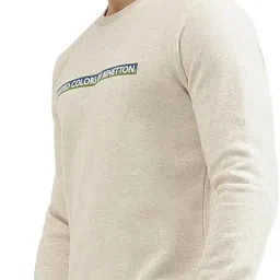 united colors of benetton Men's Cotton Blend Hooded Neck Sweatshirt image 1