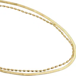 carlton london Gold Plated Double Chain Layered Anklet image 3