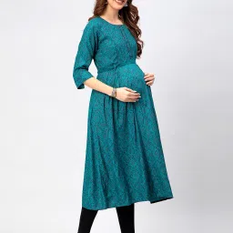 cee 18 Women Cotton A-Line Maternity Wear Kurti image 2