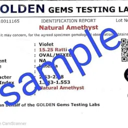 ayush gems 12.25 Ratti 11.00 Carat Natural Quality Katela Amethyst Silver Plated Pendant/Locket Gemstone (Top AAA+) Quality for Men and Women(GGTL Lab Certified) image 3