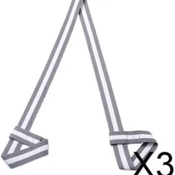 3xCotton Yoga Mat Strap Pilates Mat Carrier Fitness Stretchy Loop Grey White image 2