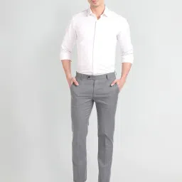 arrow Men's Tailored Fit Mid Rise Pants image 3